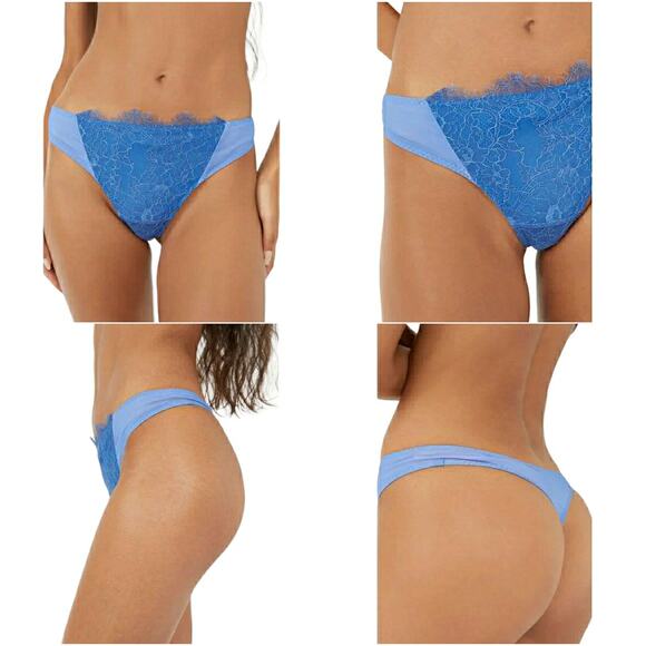FREE PEOPLE Allure Thong panties lace low rise undies in April Dew Size XS NEW - Picture 3 of 4